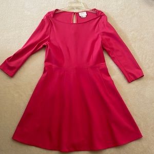 Berry Pink Kate Spade Fit and Flare dress.